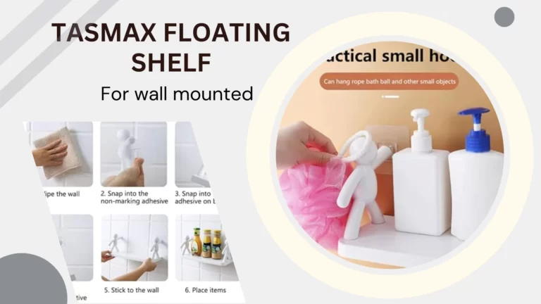 TASMAX floating shelf for wall mounted for bathroom rack, self adhesive shelf, shelves for storage